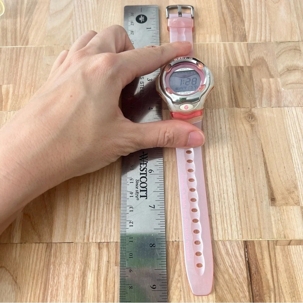 RARE CASIO BABY-G dolphin & whale eco-research pink Digital watch NEW BATTERY